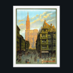 Vintage Travel Poster, Straßburg Postkarte<br><div class="desc">Basierend auf einem Vintage Reiseplakat.</div>