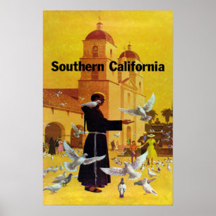 Vintage Travel Poster, Südkalifornien Poster