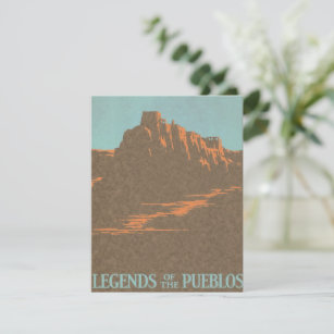 Vintage Travel Poster, Taos Pueblos, New Mexico