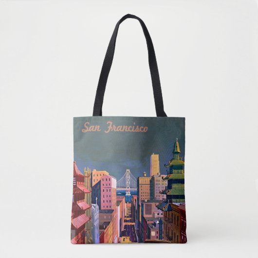 Vintage Travel Poster Tasche - San Francisco (Vorderseite)