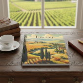 Vintage Travel Poster Toskana, benutzerdefinierbar Notizblock