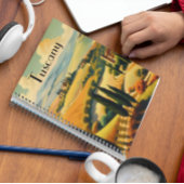 Vintage Travel Poster Toskana, benutzerdefinierbar Notizblock