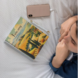 Vintage Travel Poster Toskana, benutzerdefinierbar Planer