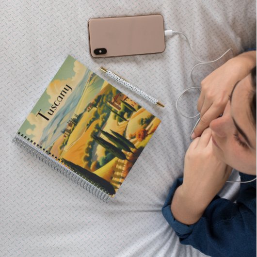 Vintage Travel Poster Toskana, benutzerdefinierbar Planer