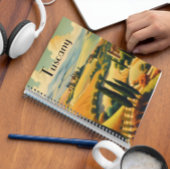 Vintage Travel Poster Toskana, benutzerdefinierbar Planer