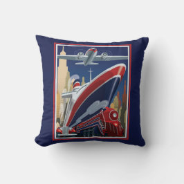 Vintage Travel Poster Totasche Kissen