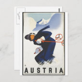 Vintage Travel Poster und Retro Prints Postkarte (Vorne/Hinten)