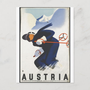 Vintage Travel Poster und Retro Prints Postkarte