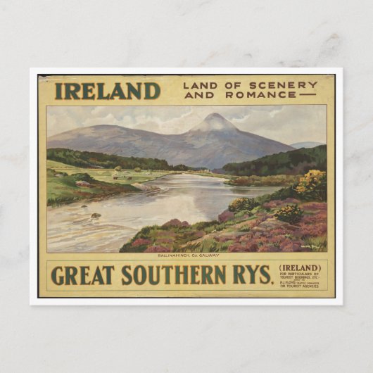 Vintage Travel Poster und Retro Prints Postkarte (Vorderseite)