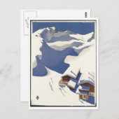 Vintage Travel Poster und Retro Prints Postkarte (Vorne/Hinten)