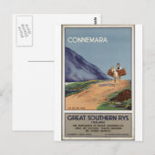 Vintage Travel Poster und Retro Prints Postkarte (Vorne/Hinten)