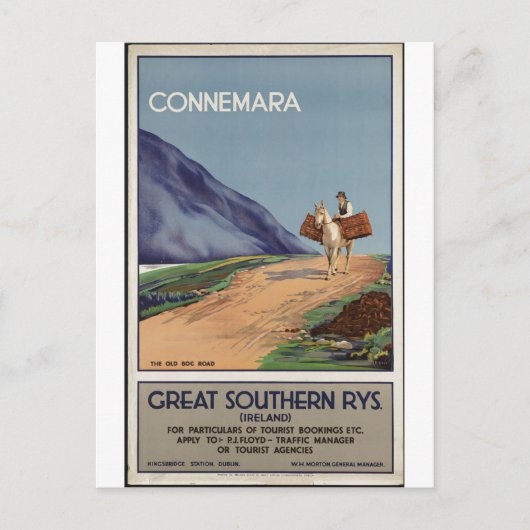 Vintage Travel Poster und Retro Prints Postkarte (Vorderseite)