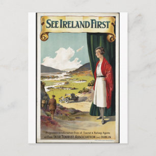 Vintage Travel Poster und Retro Prints Postkarte