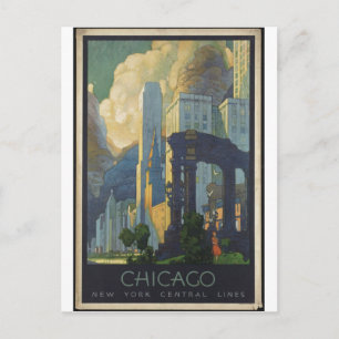 Vintage Travel Poster und Retro Prints Postkarte