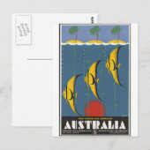 Vintage Travel Poster und Retro Prints Postkarte (Vorne/Hinten)