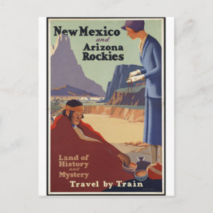 Vintage Travel Poster und Retro Prints Postkarte