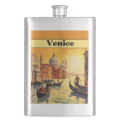 Vintage Travel Poster Venedig, Italien Flachmann (Vorderseite)