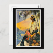 Vintage travel poster, Veracruz, Mexiko, Postkarte (Vorne/Hinten)