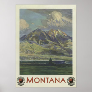 Vintage Travel Poster - Vereinigte Staaten Montana