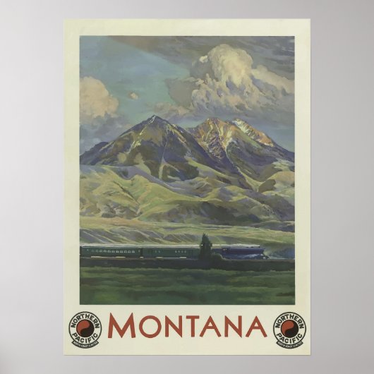 Vintage Travel Poster - Vereinigte Staaten Montana (Vorne)
