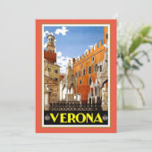 Vintage travel poster, Verona, Italien, Karte (Stehend Vorderseite)