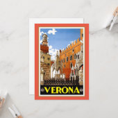 Vintage travel poster, Verona, Italien, Karte (Vorderseite/Rückseite Beispiel)