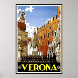 Vintage Travel Poster Verona Reisen Italien