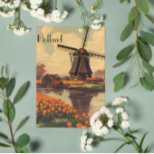 Vintage Travel Poster von Holland Postkarte