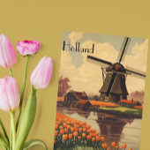 Vintage Travel Poster von Holland Postkarte