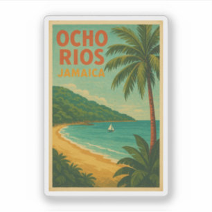 Vintage Travel Poster von Ocho Rios - Jamaika Aufkleber