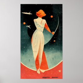 Vintage Travel Poster. Weltraum Poster