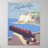 Vintage Travel Poster Werbung Puerto Rico (Vorne)