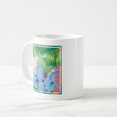 Vintage Travel Poster Werbung Puerto Rico 2 Kaffeetasse (Vorderseite Links)