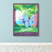 Vintage Travel Poster Werbung Puerto Rico 2 Leinwanddruck (Insitu (Holzboden))