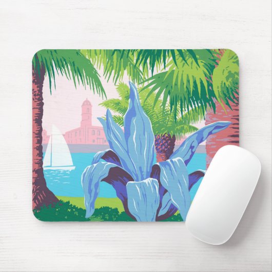Vintage Travel Poster Werbung Puerto Rico 2 Mousepad (Mit Mouse)