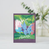 Vintage Travel Poster Werbung Puerto Rico 2 Postkarte (Stehend Vorderseite)