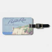 Vintage Travel Poster Werbung Puerto Rico Gepäckanhänger (Vorderseite horizontal)