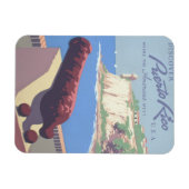 Vintage Travel Poster Werbung Puerto Rico Magnet (Horizontal)