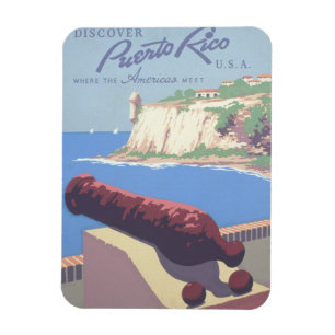 Vintage Travel Poster Werbung Puerto Rico Magnet