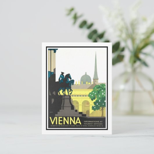 Vintage Travel Poster, Wien Postkarte (Stehend Vorderseite)