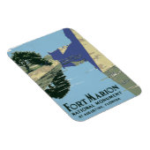 Vintage Travel Poster zeigt Fort Marion Magnet (Rechte Seite)