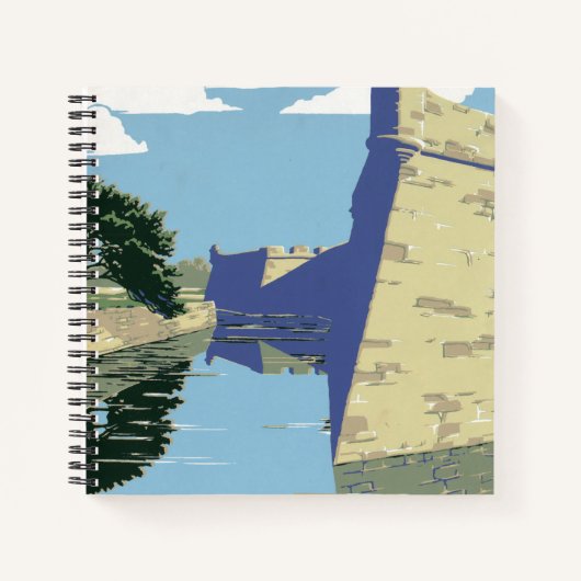 Vintage Travel Poster zeigt Fort Marion Notizblock (Vorderseite)