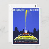 Vintage Travel Poster zum Buckingham Fossilienmuse Postkarte (Vorne/Hinten)