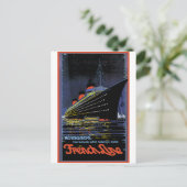 Vintage Travel Posters: Französische Linie Normand Postkarte (Stehend Vorderseite)