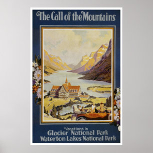 Vintage Travel Posters - Glacier National Park Poster