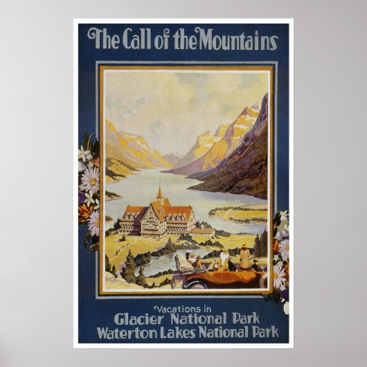 Vintage Travel Posters - Glacier National Park Poster (Vorne)