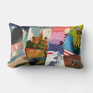 Vintage Travel Posters Lendenkissen