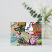 Vintage Travel Posters Postkarte (Stehend Vorderseite)