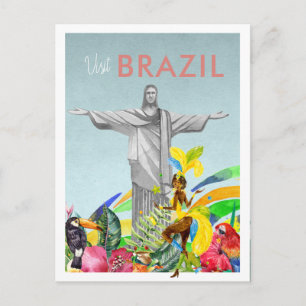 Vintage Travel Postkarte Brasilien