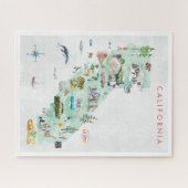 Vintage Travel Postkarte | California Collvable Puzzle (Horizontal)